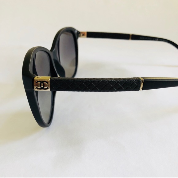 ❌SOLD❌CHANEL 5225Q CATEYE LEATHER TRIM SUNGLASSES - Picture 3 of 8